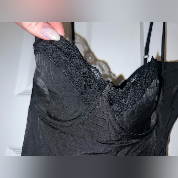 Princess Polly Hazel Cut Out Mini Dress Black Tall - US 4 - Picture 2 of 5